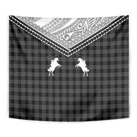 Aloha Hawaii Cowboys Paniolo Tapestry Black Palaka LT7 - Polynesian Pride