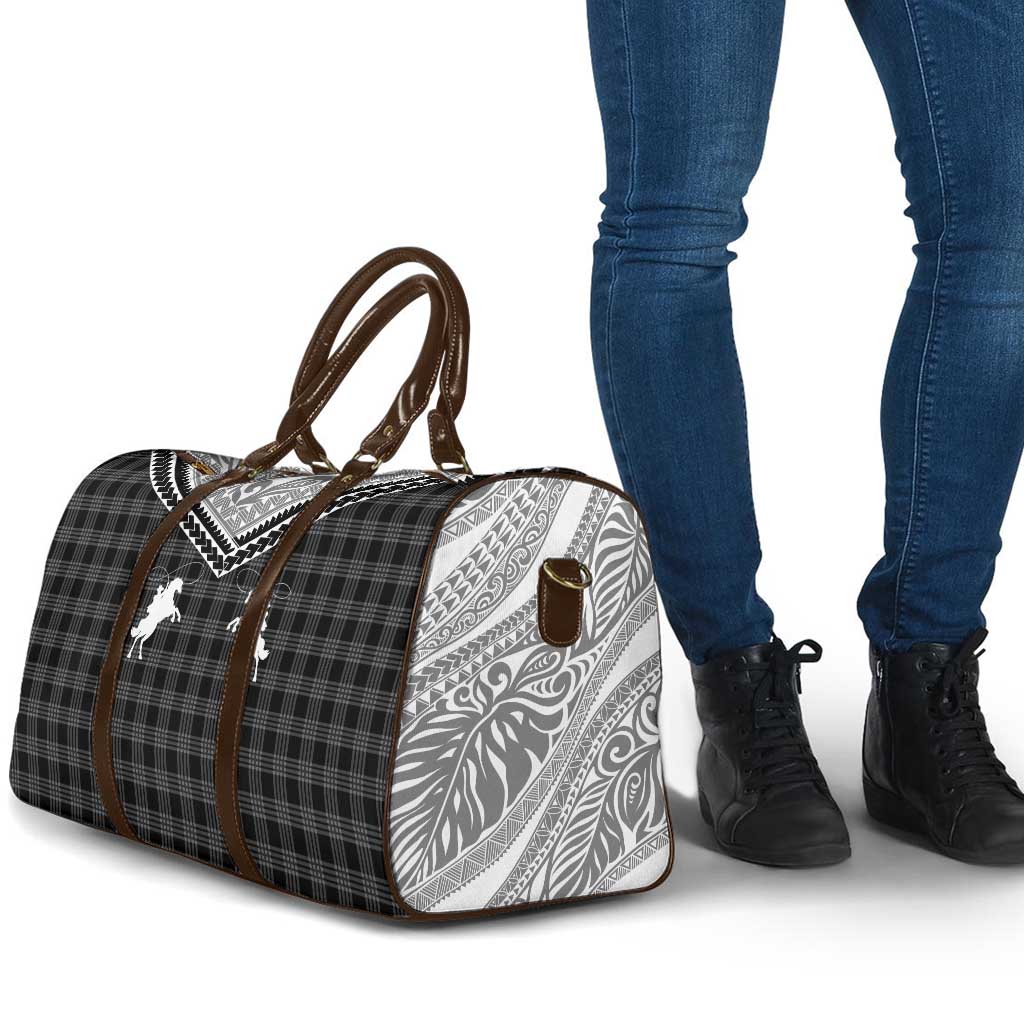 Aloha Hawaii Cowboys Paniolo Travel Bag Black Palaka - Polynesian Pride