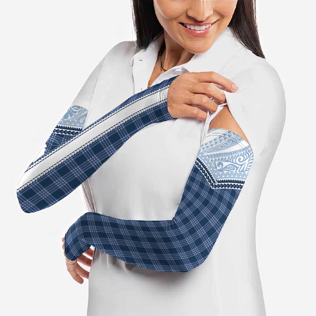 Aloha Hawaii Cowboys Paniolo Arm Sleeves Navy Blue Palaka - Polynesian Pride