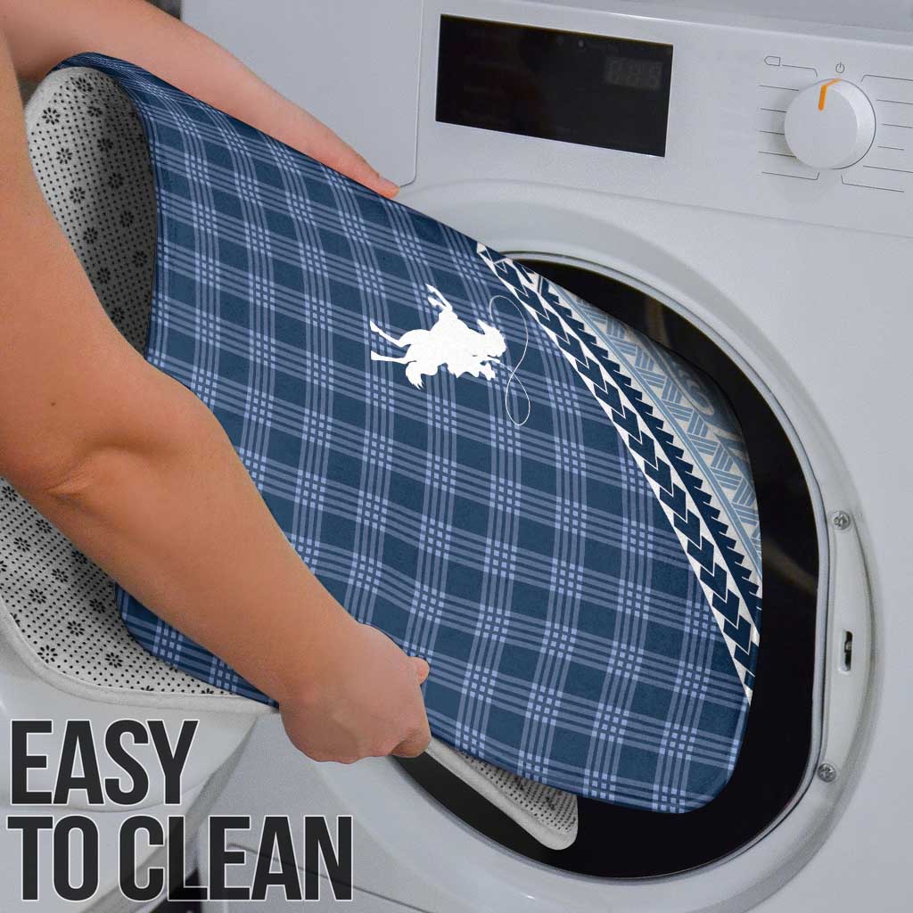 Aloha Hawaii Cowboys Paniolo Bathroom Set Navy Blue Palaka - Polynesian Pride