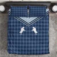 Aloha Hawaii Cowboys Paniolo Bedding Set Navy Blue Palaka - Polynesian Pride