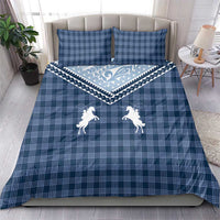 Aloha Hawaii Cowboys Paniolo Bedding Set Navy Blue Palaka - Polynesian Pride