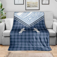 Aloha Hawaii Cowboys Paniolo Blanket Navy Blue Palaka - Polynesian Pride