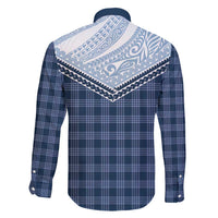 Aloha Hawaii Cowboys Paniolo Family Matching Puletasi and Hawaiian Shirt Navy Blue Palaka - Polynesian Pride