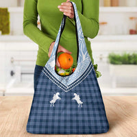 Aloha Hawaii Cowboys Paniolo Grocery Bag Navy Blue Palaka - Polynesian Pride