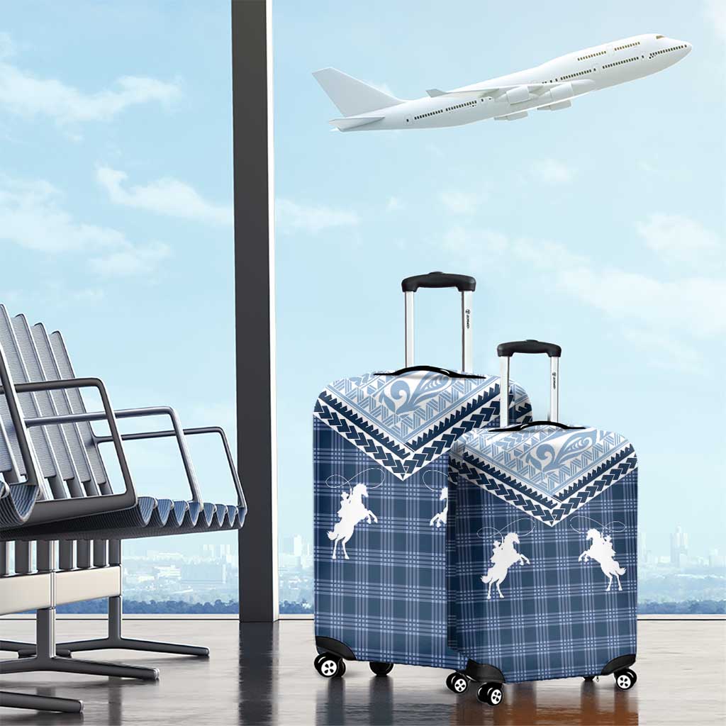 Aloha Hawaii Cowboys Paniolo Luggage Cover Navy Blue Palaka - Polynesian Pride