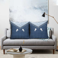 Aloha Hawaii Cowboys Paniolo Pillow Cover Navy Blue Palaka - Polynesian Pride