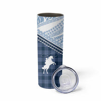 Aloha Hawaii Cowboys Paniolo Skinny Tumbler Navy Blue Palaka - Polynesian Pride