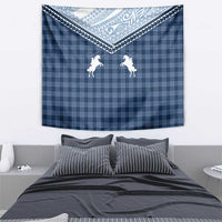 Aloha Hawaii Cowboys Paniolo Tapestry Navy Blue Palaka LT7 - Polynesian Pride
