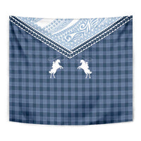 Aloha Hawaii Cowboys Paniolo Tapestry Navy Blue Palaka LT7 - Polynesian Pride