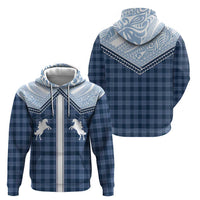 Aloha Hawaii Cowboys Paniolo Zip Hoodie Navy Blue Palaka - Polynesian Pride