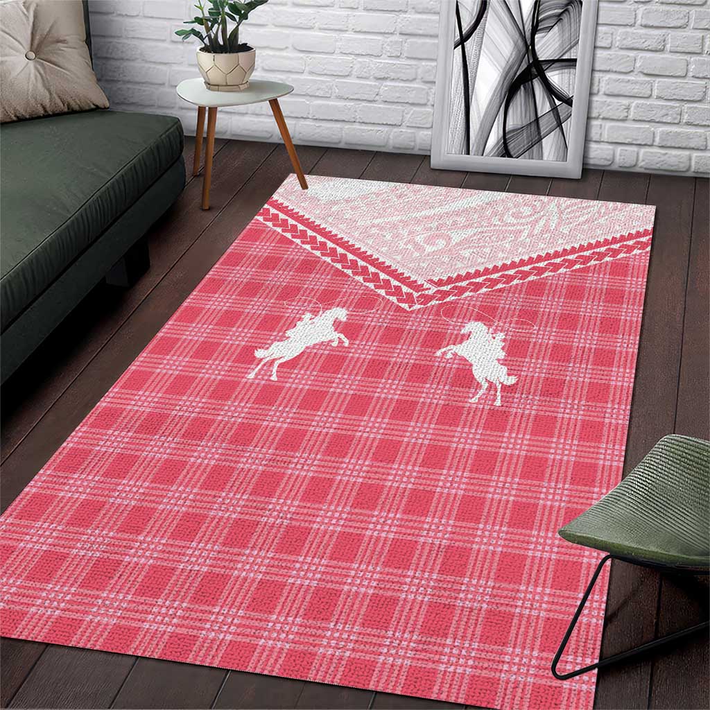 Aloha Hawaii Cowboys Paniolo Area Rug Rose Palaka - Polynesian Pride