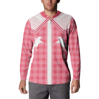 Aloha Hawaii Cowboys Paniolo Button Sweatshirt Rose Palaka - Polynesian Pride