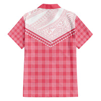 Aloha Hawaii Cowboys Paniolo Family Matching Off The Shoulder Long Sleeve Dress and Hawaiian Shirt Rose Palaka - Polynesian Pride