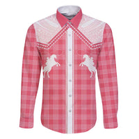 Aloha Hawaii Cowboys Paniolo Family Matching Puletasi and Hawaiian Shirt Rose Palaka - Polynesian Pride