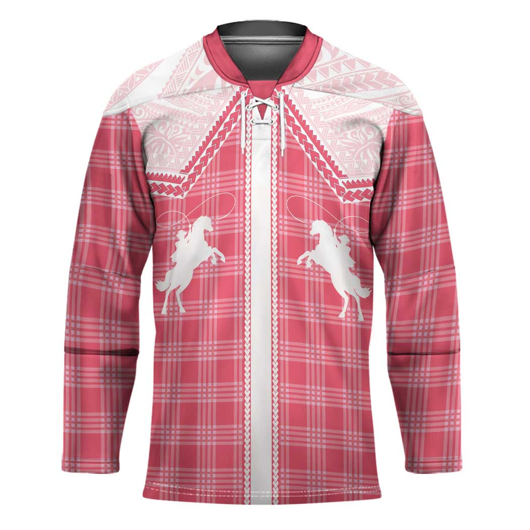 Aloha Hawaii Cowboys Paniolo Hockey Jersey Rose Palaka - Polynesian Pride