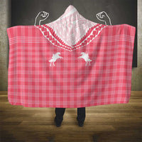 Aloha Hawaii Cowboys Paniolo Hooded Blanket Rose Palaka - Polynesian Pride