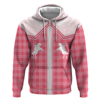 Aloha Hawaii Cowboys Paniolo Hoodie Rose Palaka LT7 Zip Hoodie Pink - Polynesian Pride