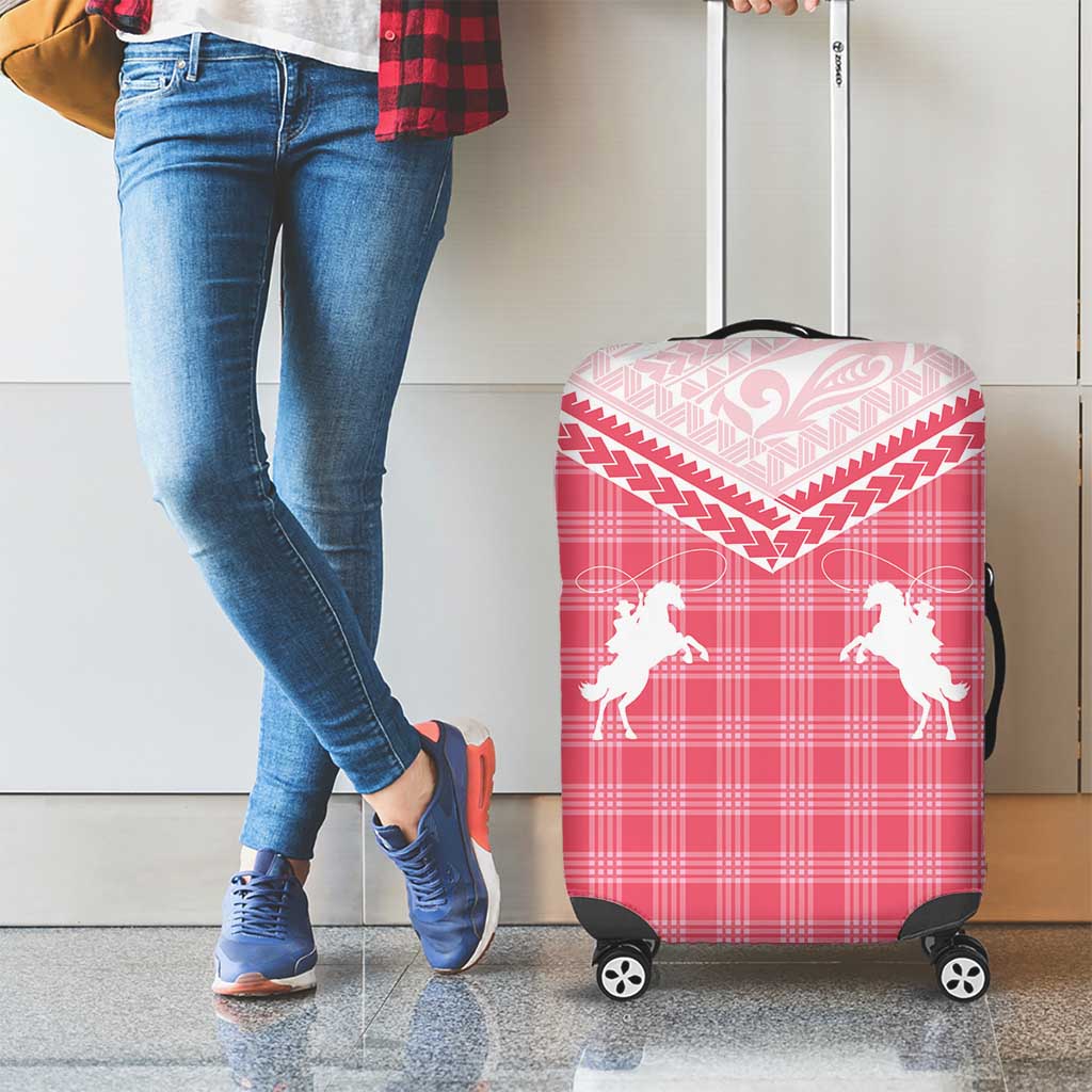 Aloha Hawaii Cowboys Paniolo Luggage Cover Rose Palaka - Polynesian Pride