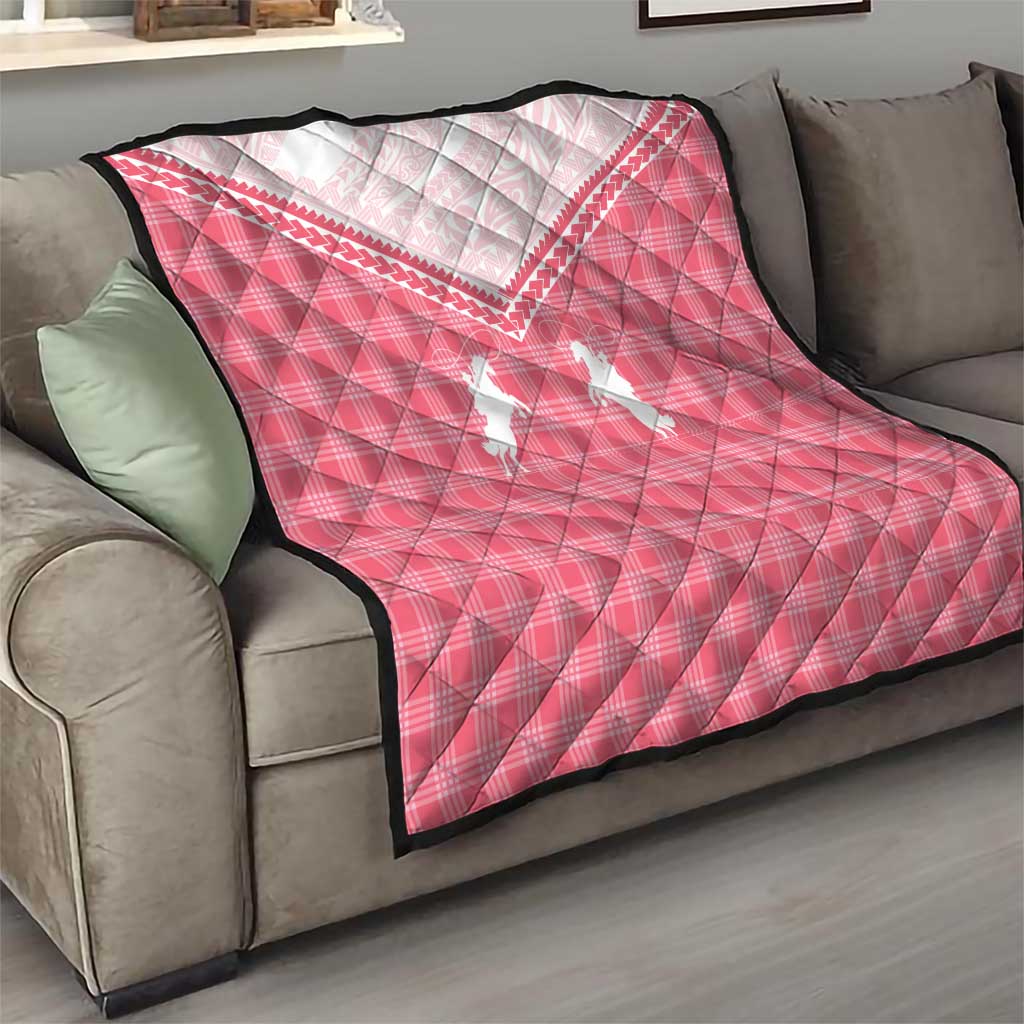 Aloha Hawaii Cowboys Paniolo Quilt Rose Palaka - Polynesian Pride