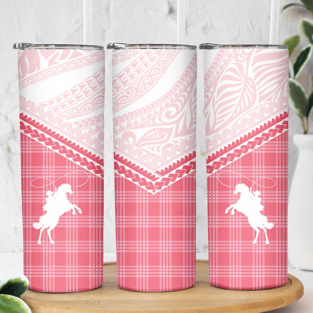 Aloha Hawaii Cowboys Paniolo Skinny Tumbler Rose Palaka - Polynesian Pride