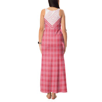 Aloha Hawaii Cowboys Paniolo Tank Maxi Dress Rose Palaka - Polynesian Pride