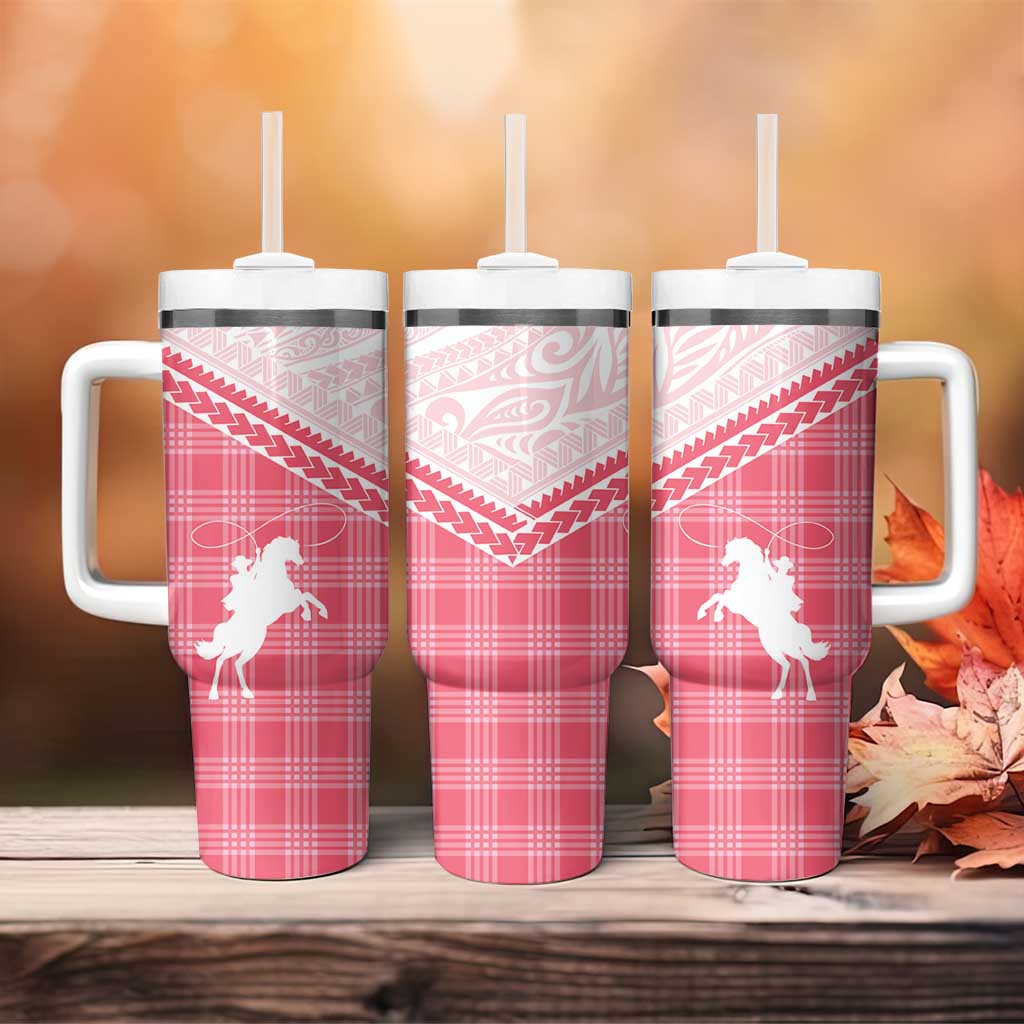 Aloha Hawaii Cowboys Paniolo Tumbler With Handle Rose Palaka - Polynesian Pride