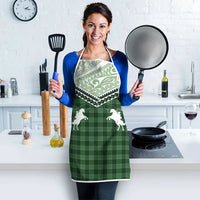 Aloha Hawaii Cowboys Paniolo Apron Forest Green Palaka - Polynesian Pride