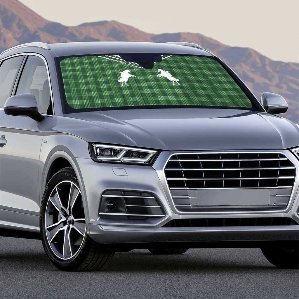 Aloha Hawaii Cowboys Paniolo Auto Sun Shade Forest Green Palaka - Polynesian Pride