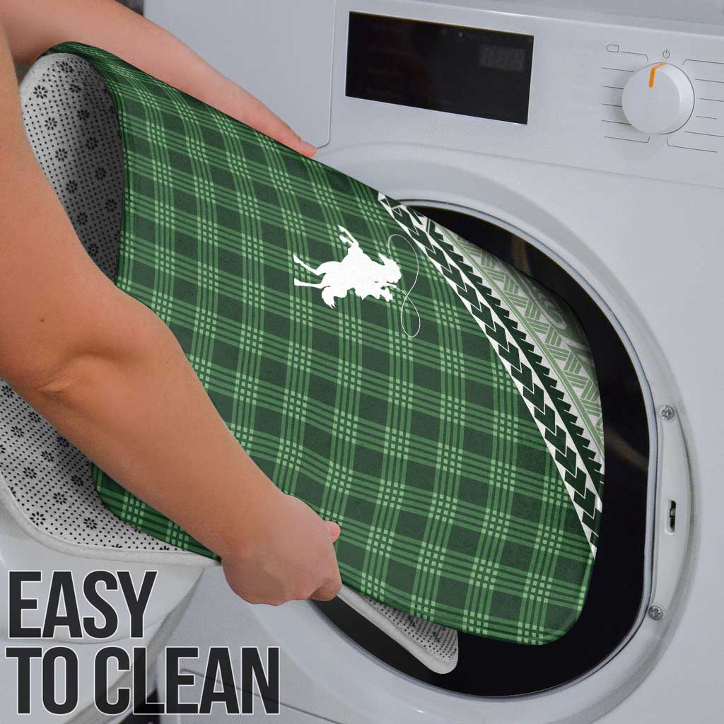 Aloha Hawaii Cowboys Paniolo Bathroom Set Forest Green Palaka - Polynesian Pride