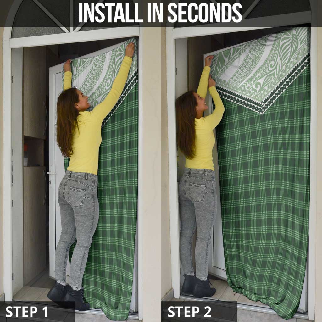 Aloha Hawaii Cowboys Paniolo Door Cover Forest Green Palaka - Polynesian Pride