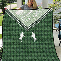 Aloha Hawaii Cowboys Paniolo Quilt Forest Green Palaka - Polynesian Pride