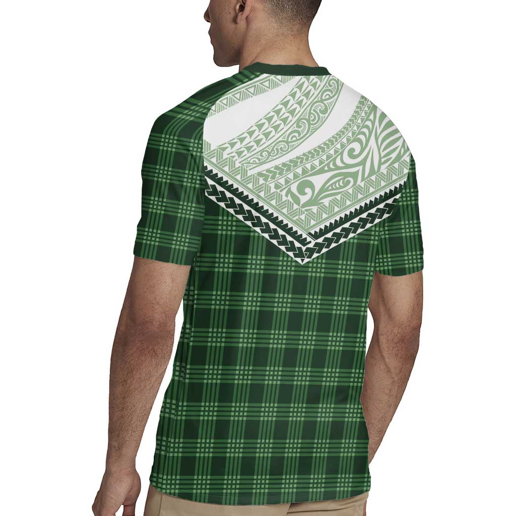 Aloha Hawaii Cowboys Paniolo Rugby Jersey Forest Green Palaka - Polynesian Pride