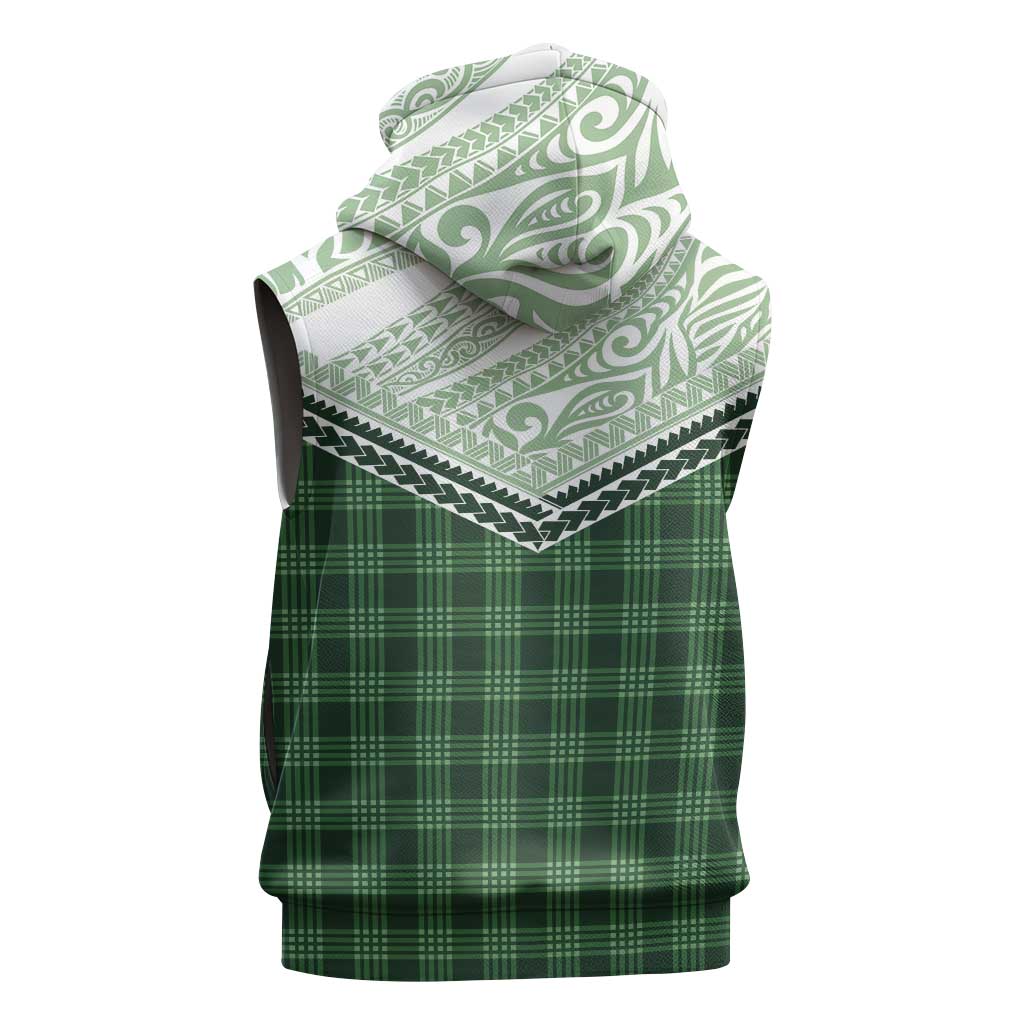 Aloha Hawaii Cowboys Paniolo Sleeveless Zip Hoodie Forest Green Palaka - Polynesian Pride