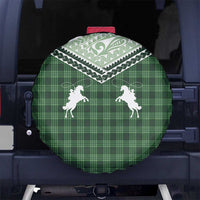 Aloha Hawaii Cowboys Paniolo Spare Tire Cover Forest Green Palaka - Polynesian Pride