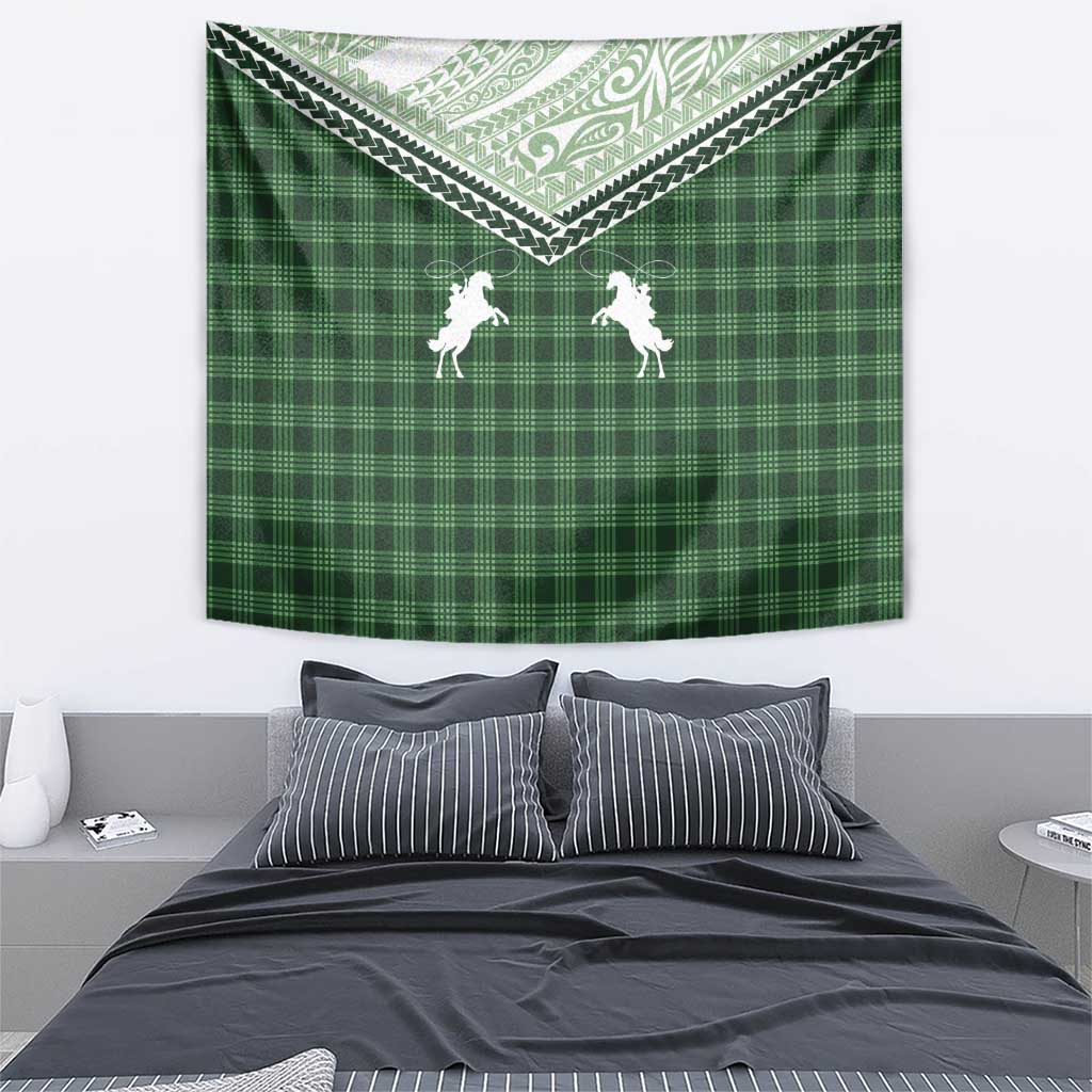 Aloha Hawaii Cowboys Paniolo Tapestry Forest Green Palaka LT7 - Polynesian Pride