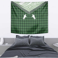 Aloha Hawaii Cowboys Paniolo Tapestry Forest Green Palaka LT7 - Polynesian Pride