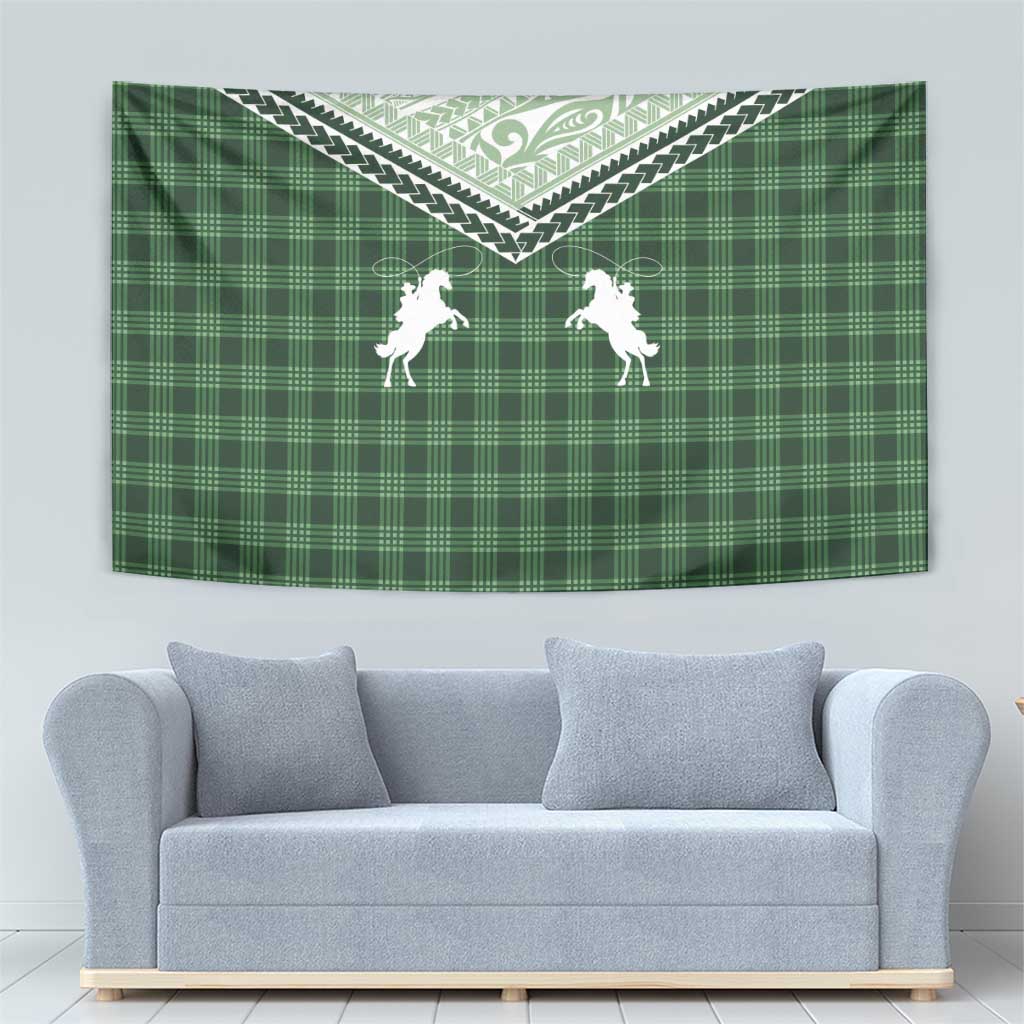 Aloha Hawaii Cowboys Paniolo Tapestry Forest Green Palaka LT7 - Polynesian Pride