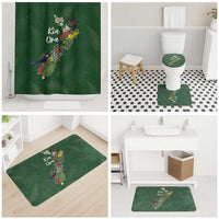 Kia Ora New Zealand Floral Bathroom Set Sage Green - Polynesian Pride