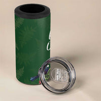 Kia Ora New Zealand Floral 4 in 1 Can Cooler Tumbler Sage Green - Polynesian Pride