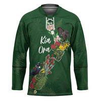 Kia Ora New Zealand Floral Personalized Hockey Jersey Sage Green - Polynesian Pride