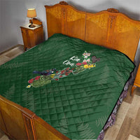 Kia Ora New Zealand Floral Quilt Sage Green - Polynesian Pride