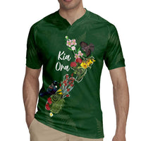 Kia Ora New Zealand Floral Personalized Rugby Jersey Sage Green - Polynesian Pride