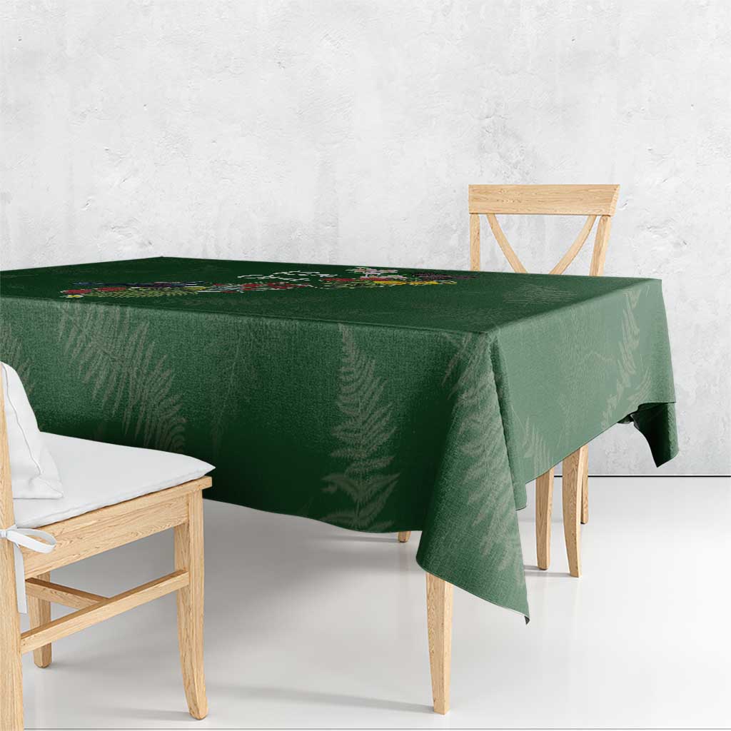 Kia Ora New Zealand Floral Tablecloth Sage Green - Polynesian Pride