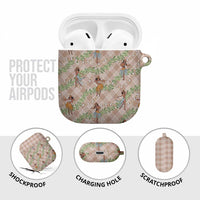 Beige Palaka Hula Girls Seamless Hawaii Aloha AirPods Case LT7 - Polynesian Pride