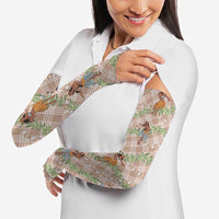 Beige Palaka Hula Girls Seamless Hawaii Aloha Arm Sleeves LT7 - Polynesian Pride