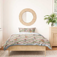 Beige Palaka Hula Girls Seamless Hawaii Aloha Bedding Set - Polynesian Pride