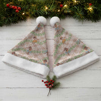 Beige Palaka Hula Girls Seamless Hawaii Aloha Christmas Santa Hat - Polynesian Pride