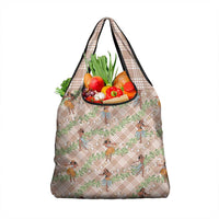 Beige Palaka Hula Girls Seamless Hawaii Aloha Grocery Bag LT7 1-pack One Size Beige - Polynesian Pride