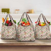 Beige Palaka Hula Girls Seamless Hawaii Aloha Grocery Bag LT7 3-pack One Size Beige - Polynesian Pride
